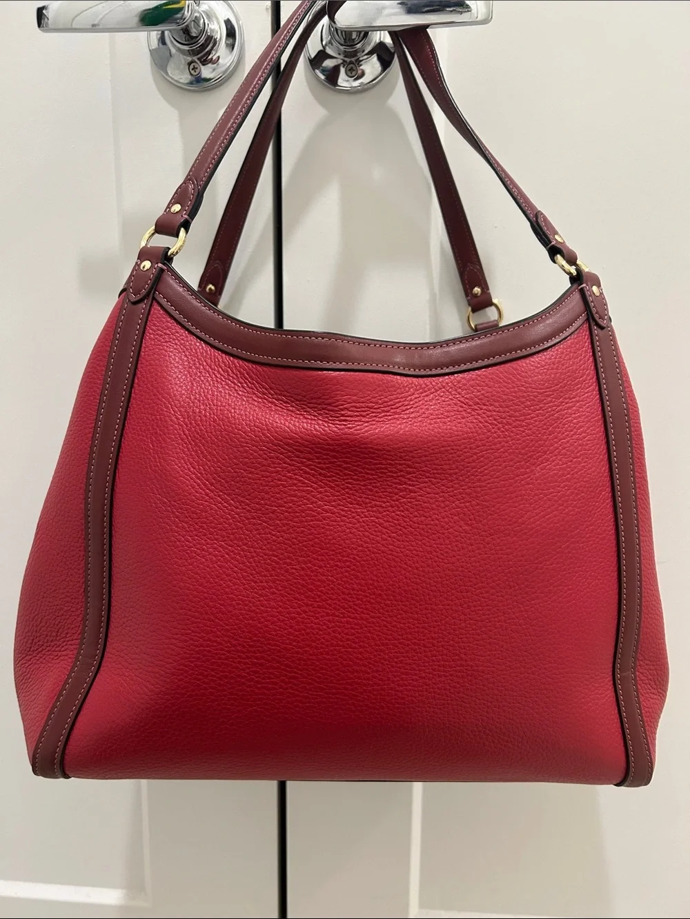 Coach (EUC) Kristy Shoulder Bag in Red Apple Colorblock